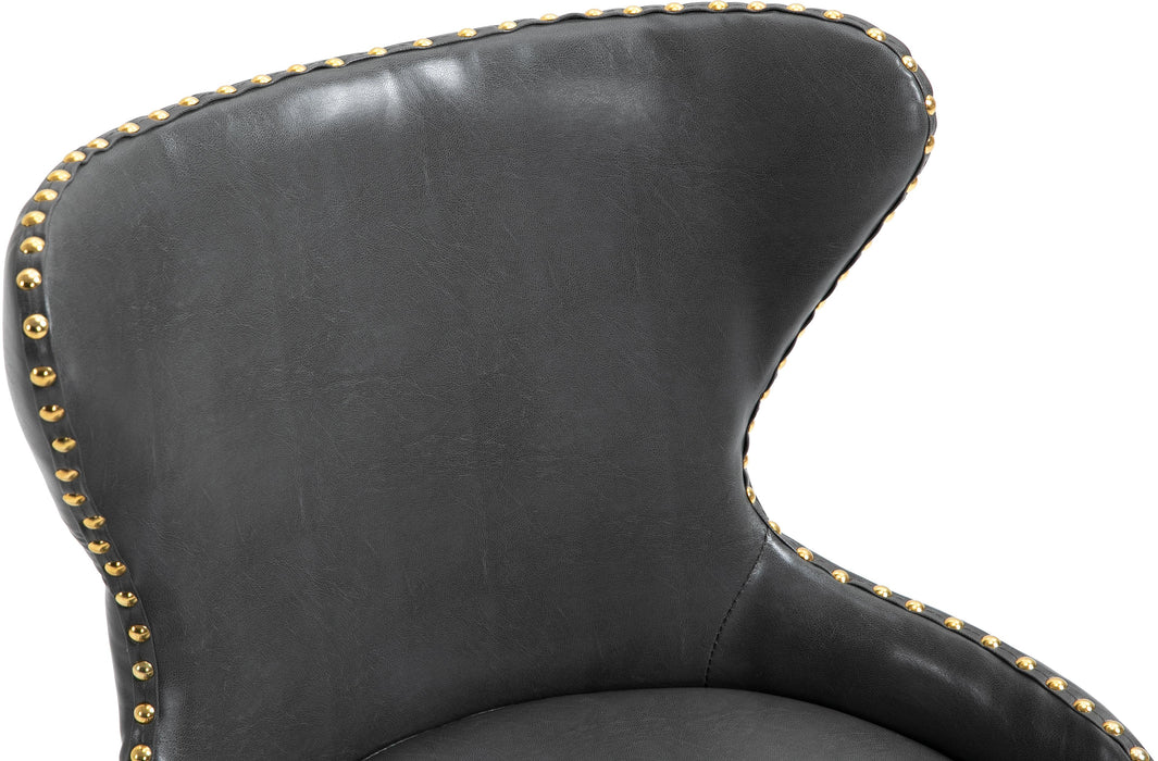 Hendrix Grey Faux Leather Office Chair - Bargain Furniture (Detroit, MI)