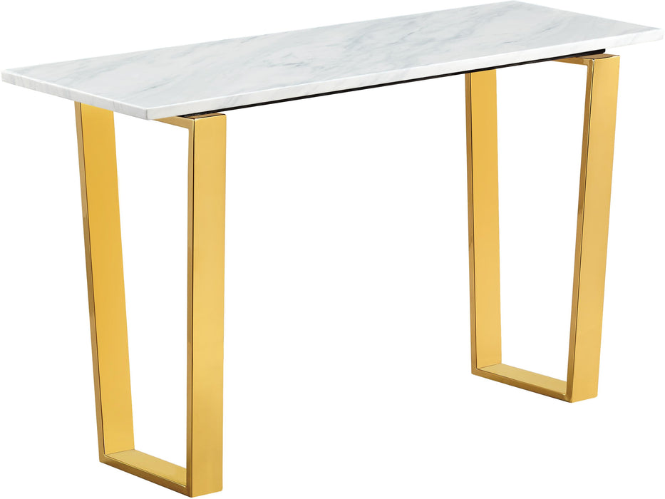 Cameron Gold Console Table - Bargain Furniture (Detroit, MI)