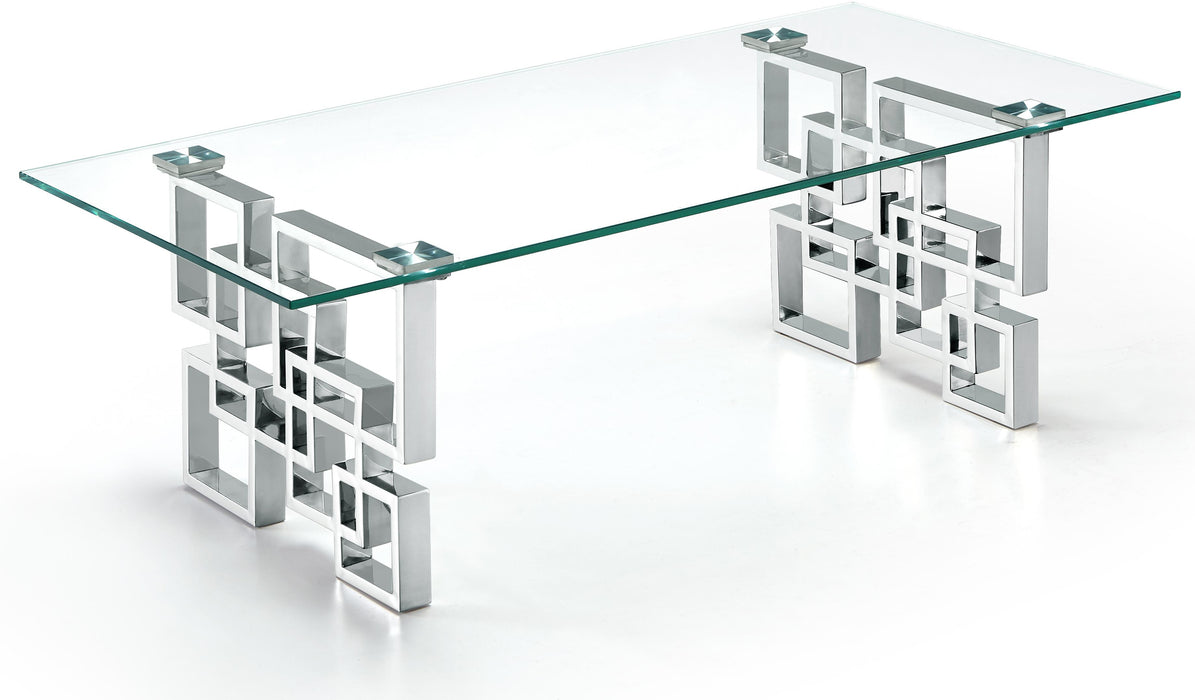 Alexis Chrome Coffee Table - Bargain Furniture (Detroit, MI)