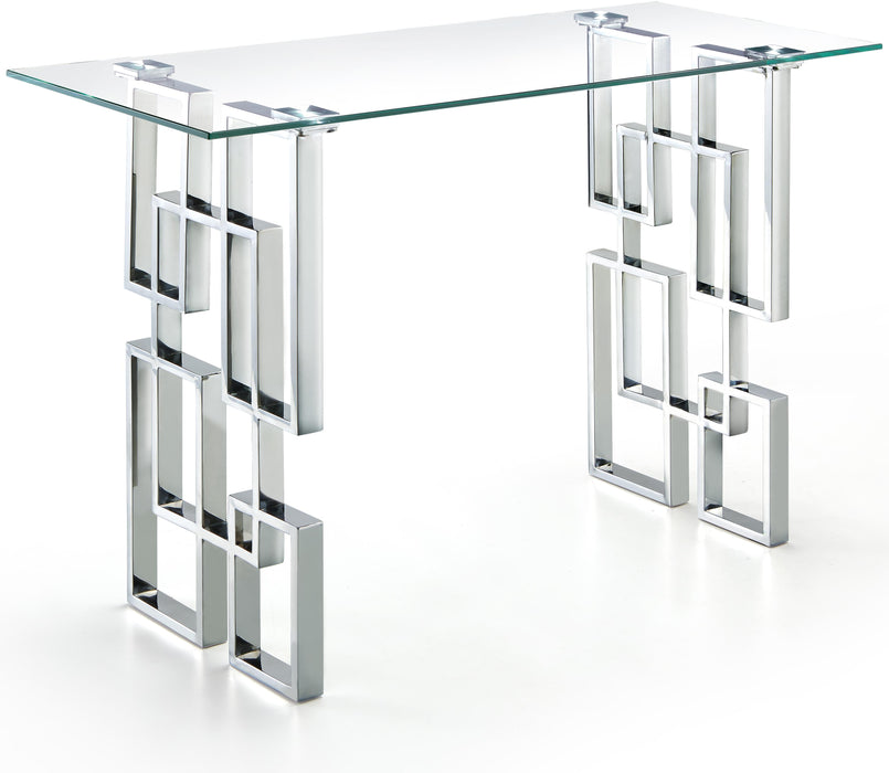 Alexis Chrome Console Table - Bargain Furniture (Detroit, MI)