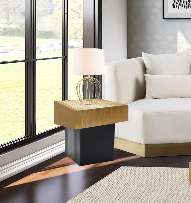Palladium Gold End Table - Bargain Furniture (Detroit, MI)
