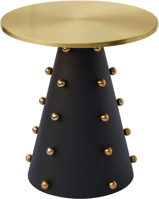 Raven Black / Gold End Table - Bargain Furniture (Detroit, MI)