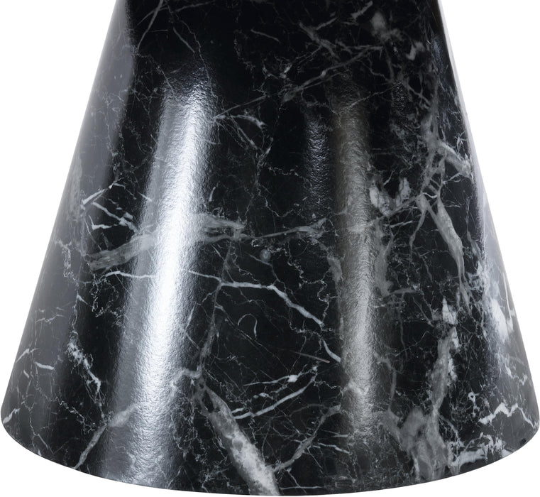 Omni Black Faux Marble Coffee Table - Bargain Furniture (Detroit, MI)