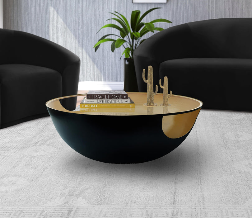 Doma Black / Gold Coffee Table - Bargain Furniture (Detroit, MI)