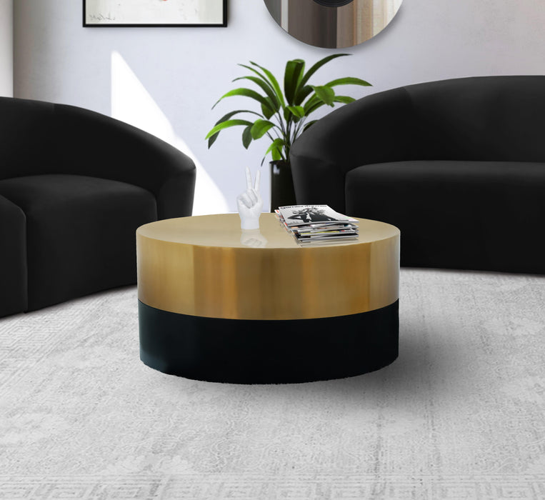 Sun Black / Gold Coffee Table - Bargain Furniture (Detroit, MI)