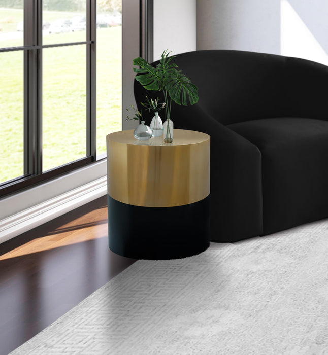 Sun Black / Gold End Table - Bargain Furniture (Detroit, MI)