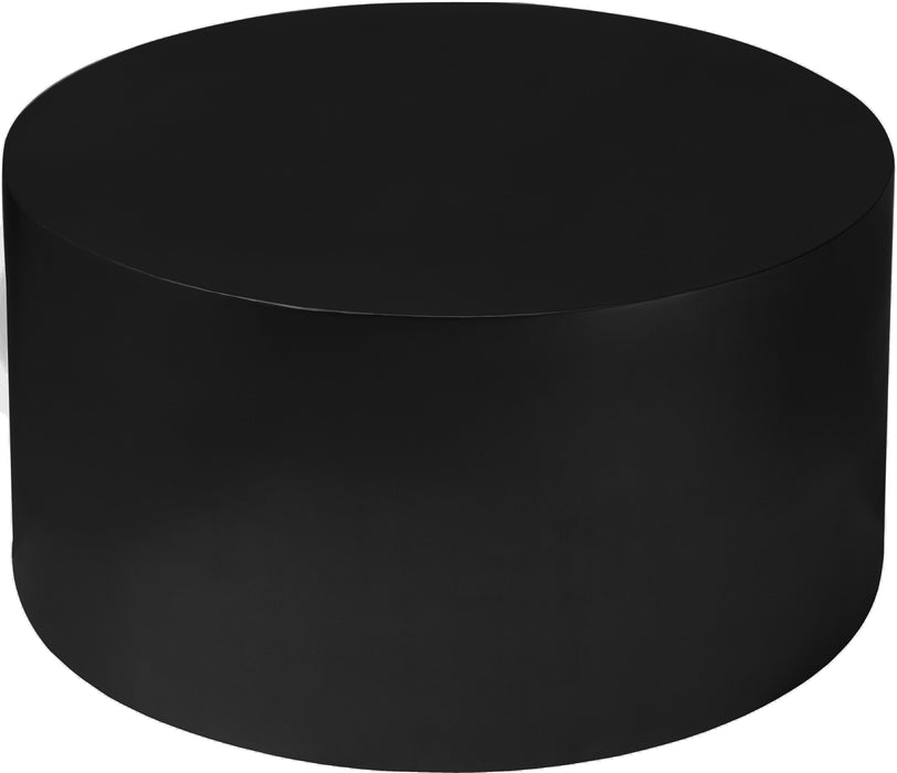 Cylinder Matte Black Coffee Table - Bargain Furniture (Detroit, MI)