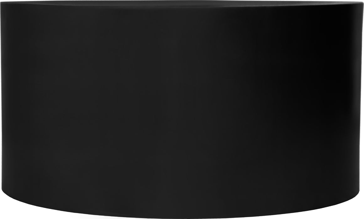 Cylinder Matte Black Coffee Table - Bargain Furniture (Detroit, MI)