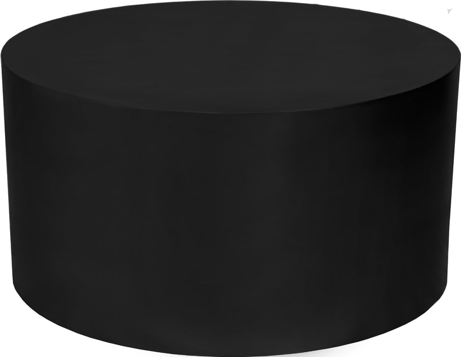 Cylinder Matte Black Coffee Table - Bargain Furniture (Detroit, MI)
