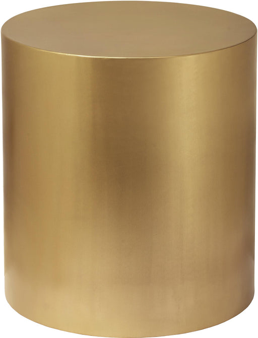 Cylinder Brushed Gold End Table - Bargain Furniture (Detroit, MI)