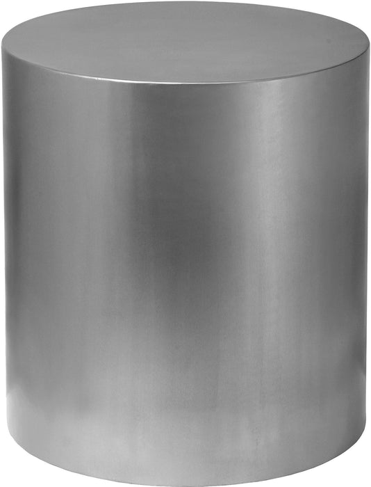 Cylinder Brushed Chrome End Table - Bargain Furniture (Detroit, MI)