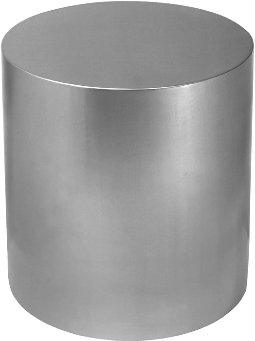 Cylinder Brushed Chrome End Table - Bargain Furniture (Detroit, MI)