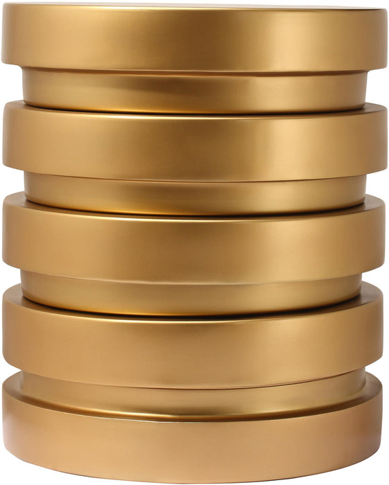 Levels Brushed Gold End Table - Bargain Furniture (Detroit, MI)