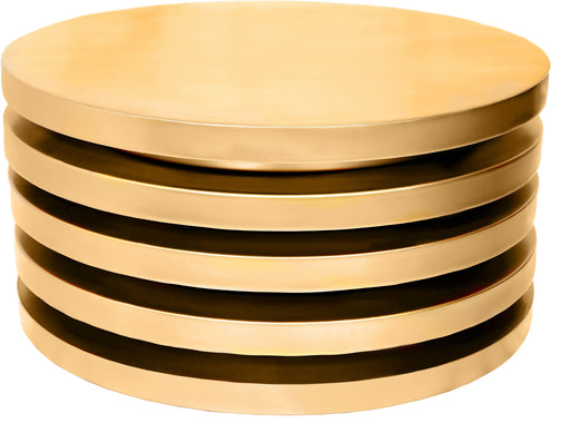 Levels Brushed Gold Coffee Table - Bargain Furniture (Detroit, MI)