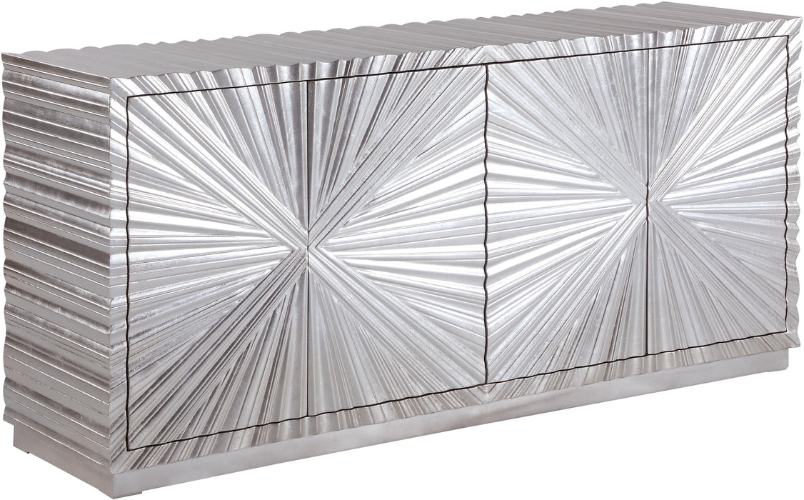 Silverton Silver Sideboard/Buffet - Bargain Furniture (Detroit, MI)