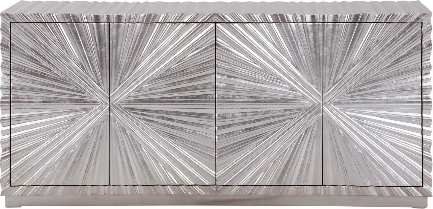 Silverton Silver Sideboard/Buffet - Bargain Furniture (Detroit, MI)