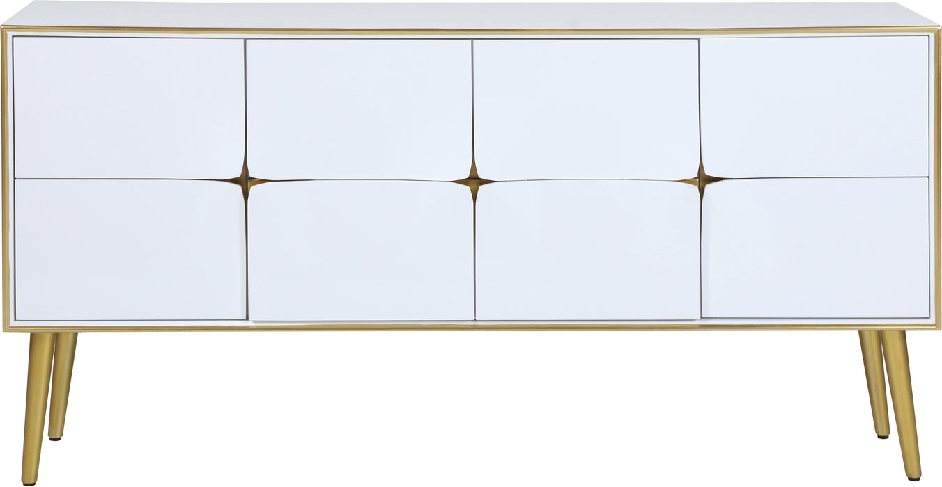 Pop White / Gold Sideboard/Buffet - Bargain Furniture (Detroit, MI)