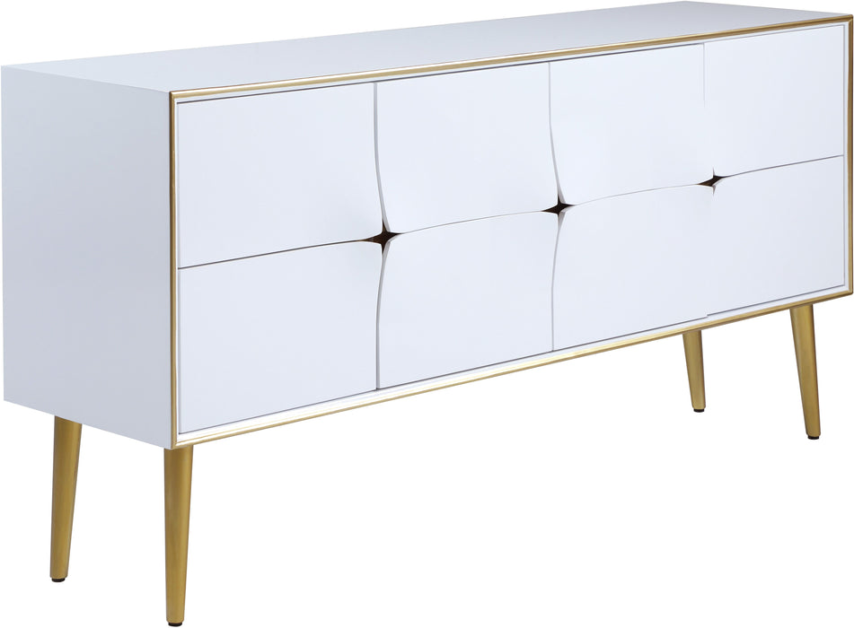 Pop White / Gold Sideboard/Buffet - Bargain Furniture (Detroit, MI)