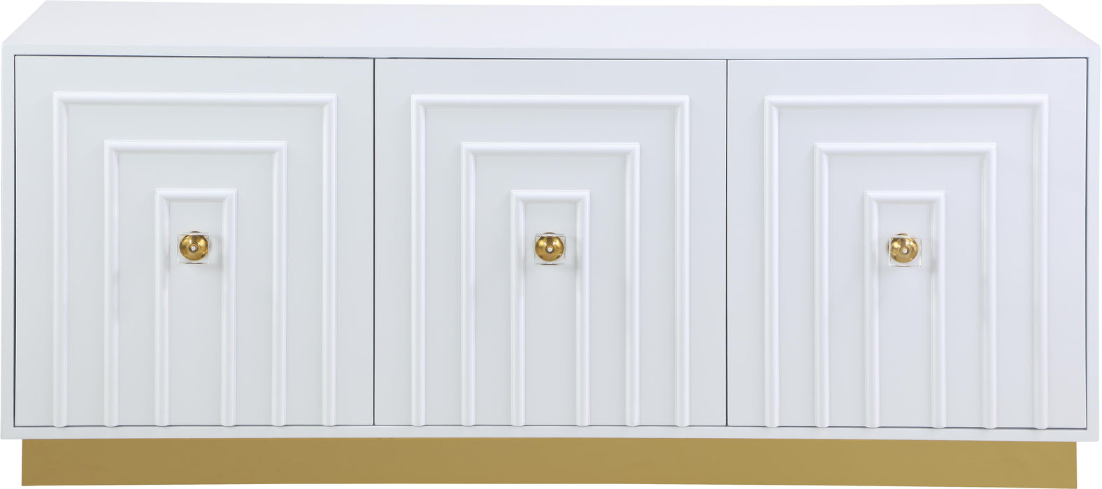 Cosmopolitan White Lacquer Sideboard/Buffet - Bargain Furniture (Detroit, MI)