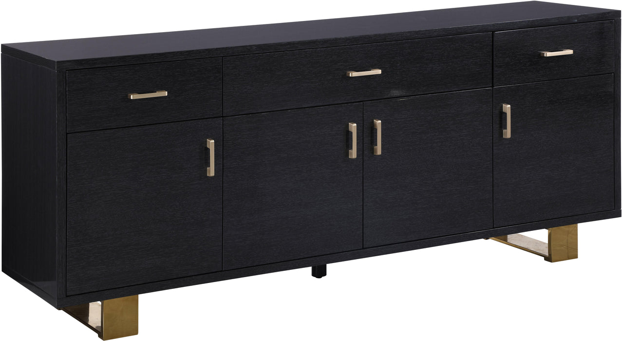 Excel Grey Oak Veneer Lacquer Sideboard/Buffet - Bargain Furniture (Detroit, MI)