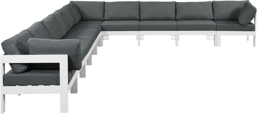 Nizuc Grey Waterproof Fabric Outdoor Patio Modular Sectional - Bargain Furniture (Detroit, MI)