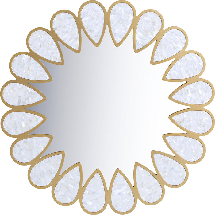 Shell White Mirror - Bargain Furniture (Detroit, MI)