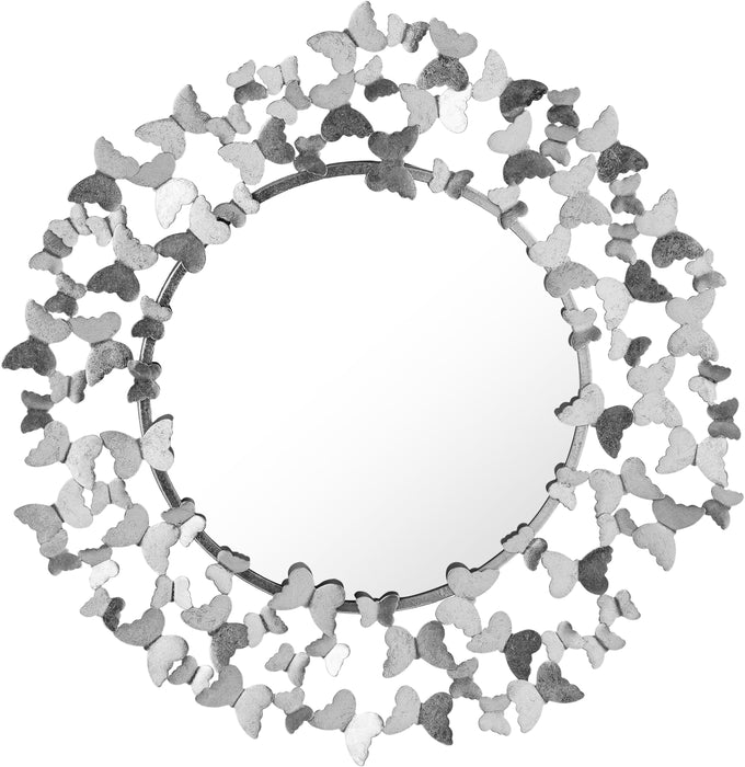 Butterfly Silver Mirror - Bargain Furniture (Detroit, MI)