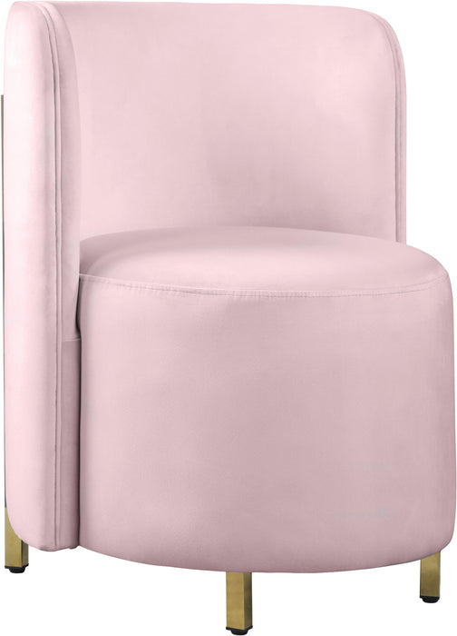 Rotunda Pink Velvet Accent Chair - Bargain Furniture (Detroit, MI)