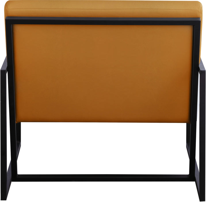 Industry Cognac Faux Leather Accent Chair - Bargain Furniture (Detroit, MI)