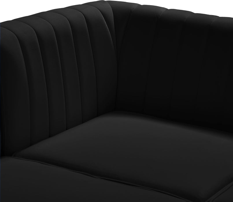 Alina Black Velvet Modular Sectional - Bargain Furniture (Detroit, MI)