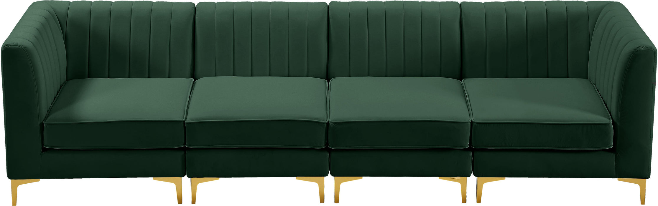 Alina Green Velvet Modular Sectional - Bargain Furniture (Detroit, MI)