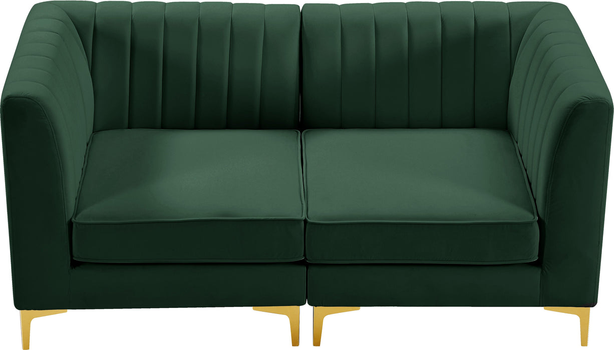 Alina Green Velvet Modular Sectional - Bargain Furniture (Detroit, MI)