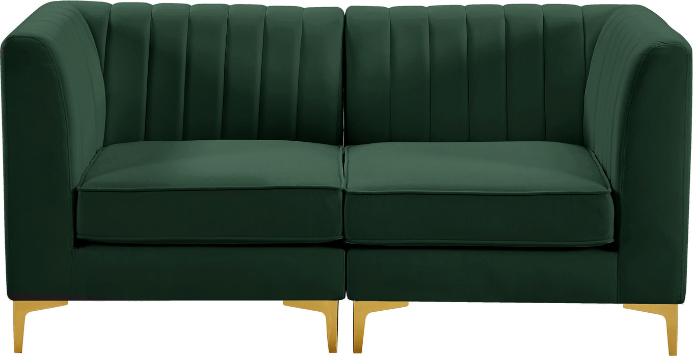 Alina Green Velvet Modular Sectional - Bargain Furniture (Detroit, MI)