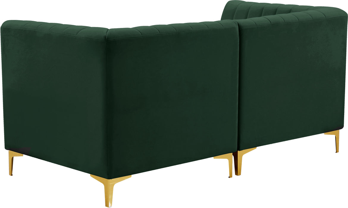 Alina Green Velvet Modular Sectional - Bargain Furniture (Detroit, MI)