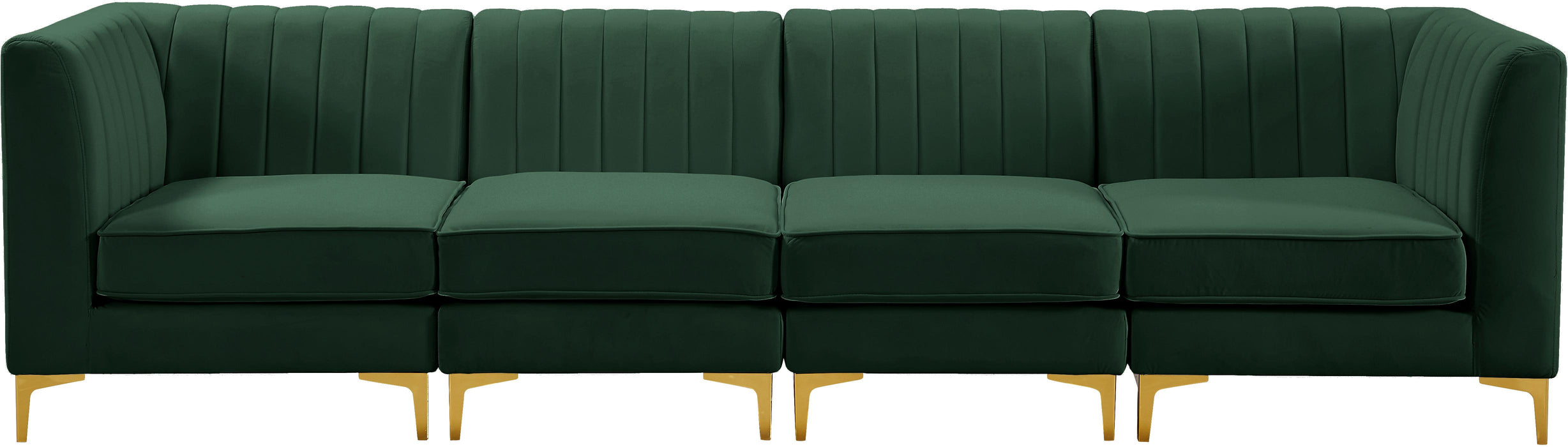 Alina Green Velvet Modular Sectional - Bargain Furniture (Detroit, MI)