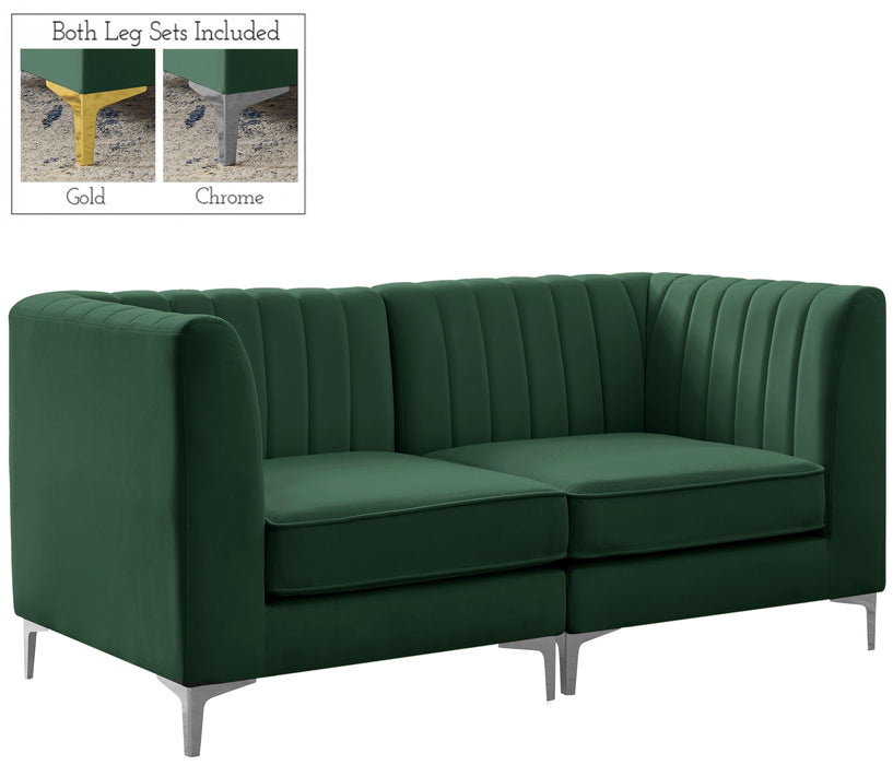 Alina Green Velvet Modular Sectional - Bargain Furniture (Detroit, MI)