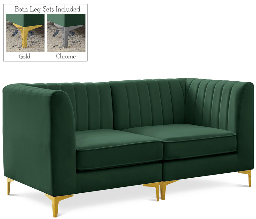 Alina Green Velvet Modular Sectional - Bargain Furniture (Detroit, MI)