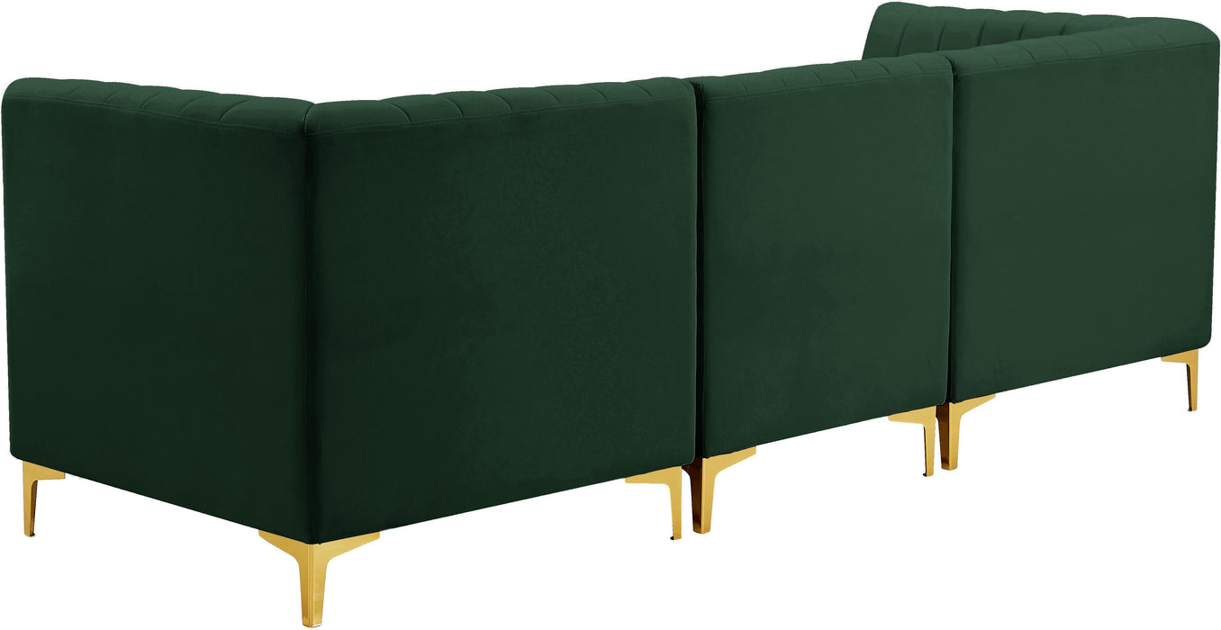 Alina Green Velvet Modular Sectional - Bargain Furniture (Detroit, MI)