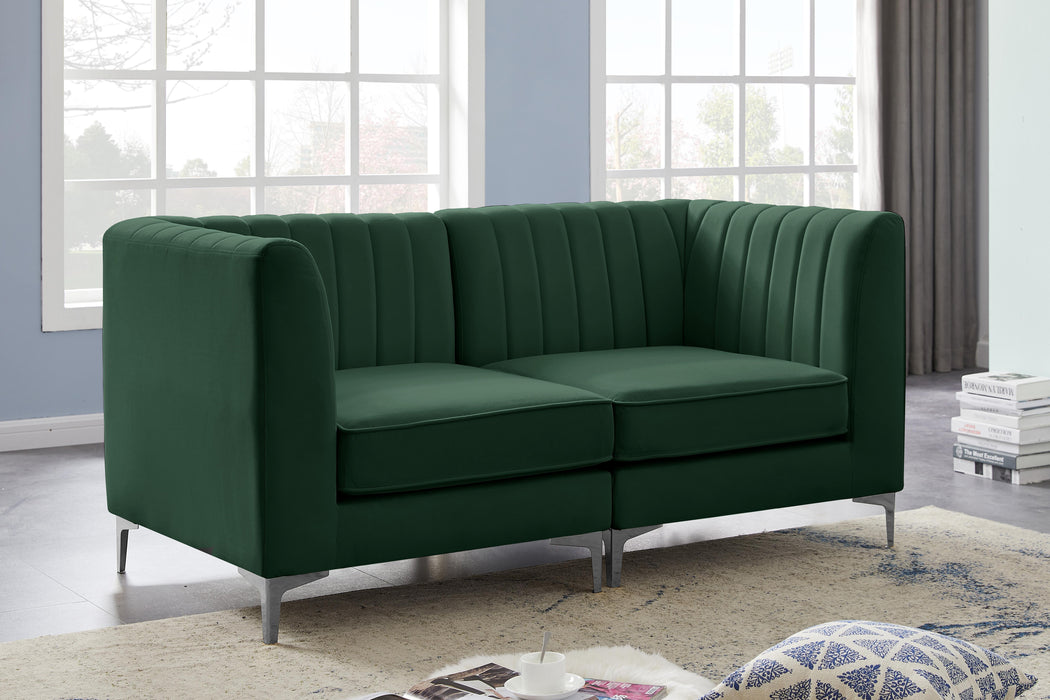Alina Green Velvet Modular Sectional - Bargain Furniture (Detroit, MI)