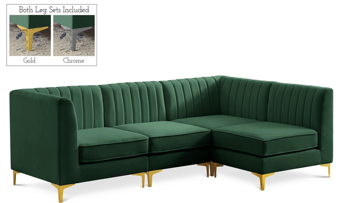 Alina Green Velvet Modular Sectional - Bargain Furniture (Detroit, MI)