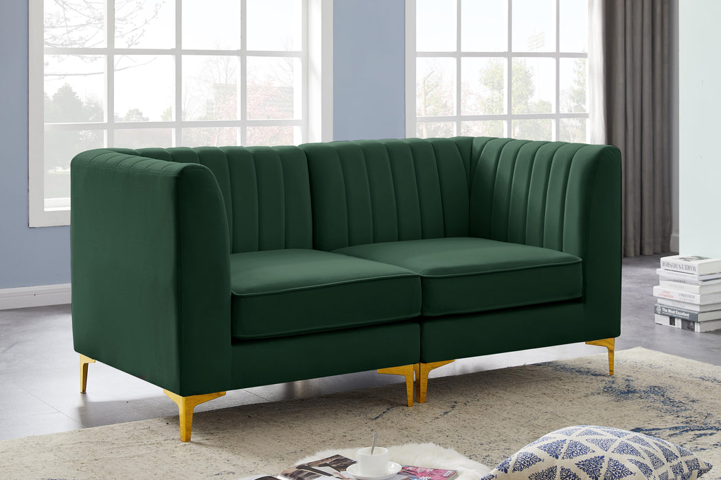 Alina Green Velvet Modular Sectional - Bargain Furniture (Detroit, MI)