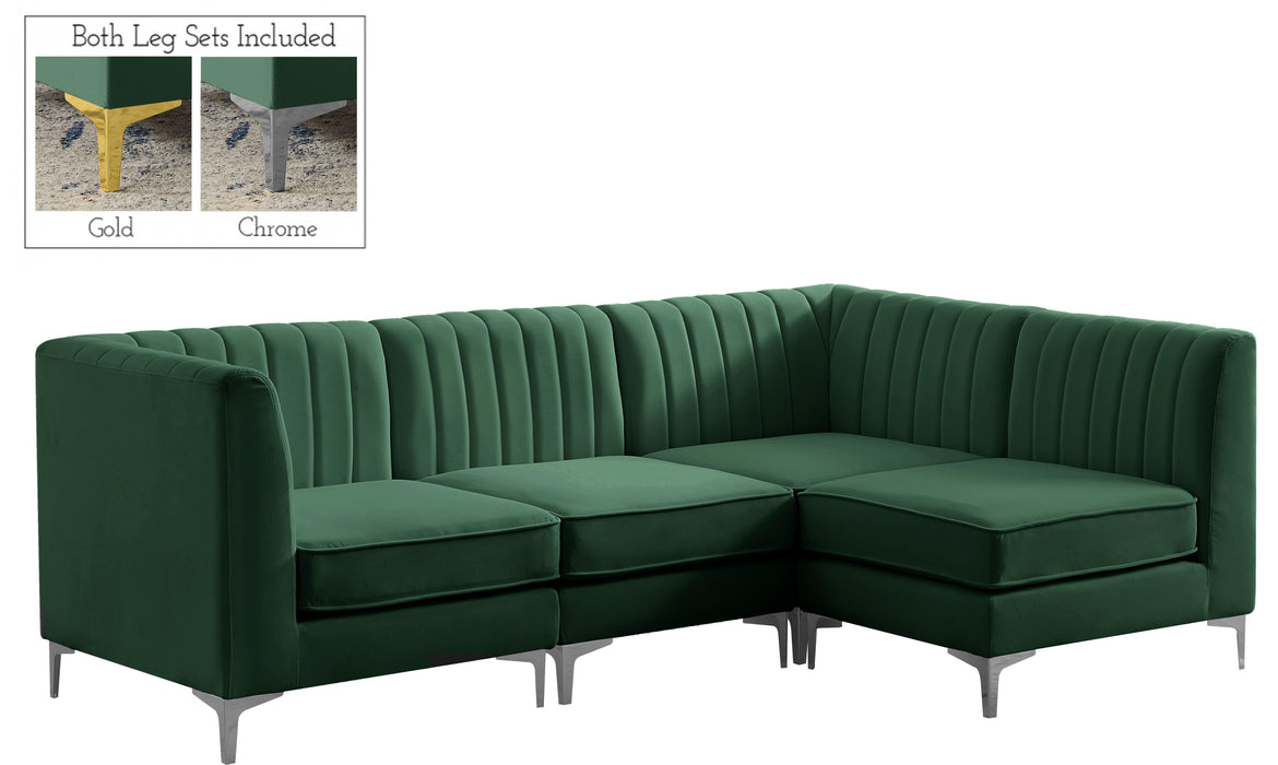 Alina Green Velvet Modular Sectional - Bargain Furniture (Detroit, MI)