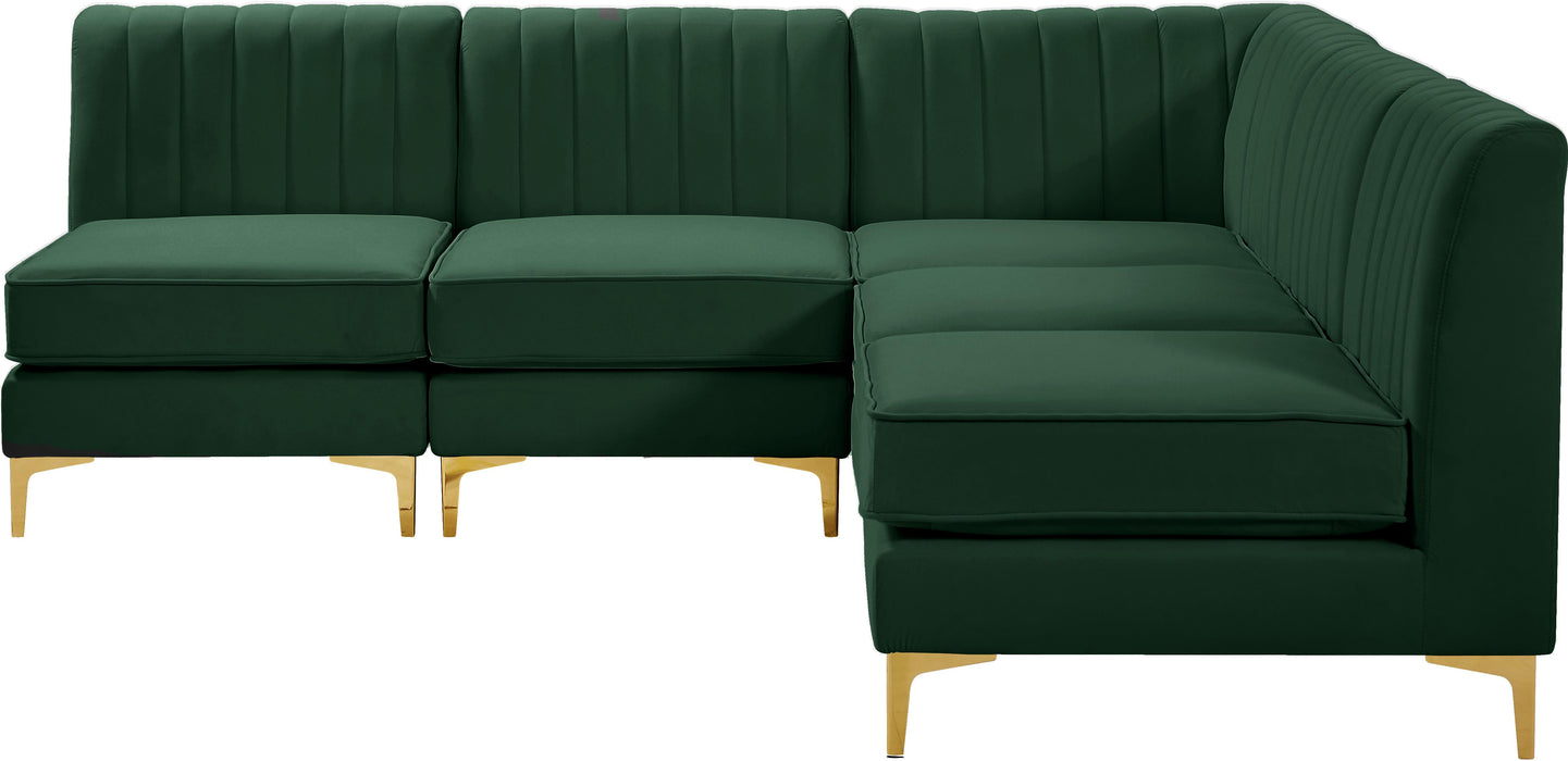 Alina Green Velvet Modular Sectional - Bargain Furniture (Detroit, MI)