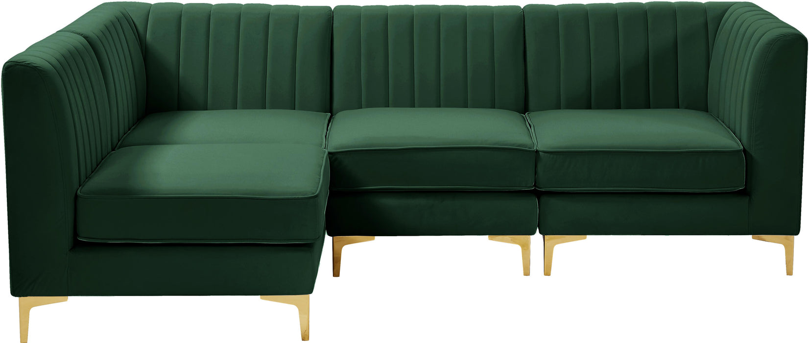 Alina Green Velvet Modular Sectional - Bargain Furniture (Detroit, MI)