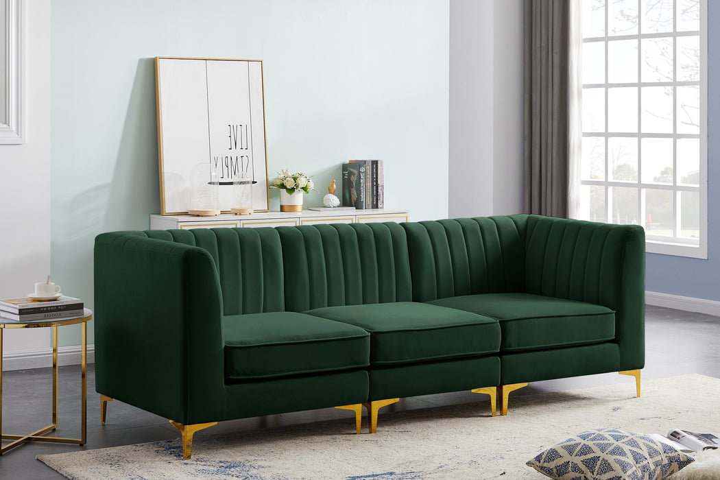 Alina Green Velvet Modular Sectional - Bargain Furniture (Detroit, MI)