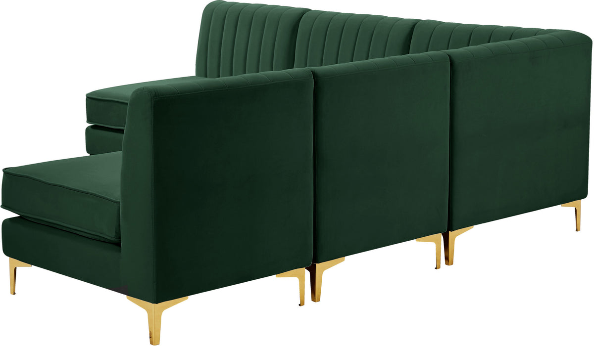 Alina Green Velvet Modular Sectional - Bargain Furniture (Detroit, MI)