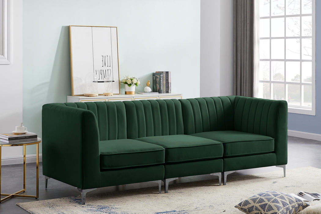 Alina Green Velvet Modular Sectional - Bargain Furniture (Detroit, MI)