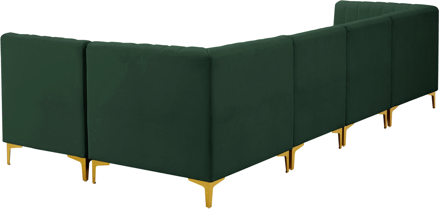 Alina Green Velvet Modular Sectional - Bargain Furniture (Detroit, MI)