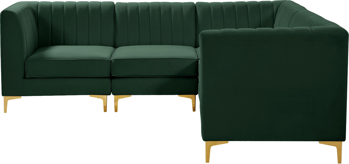 Alina Green Velvet Modular Sectional - Bargain Furniture (Detroit, MI)