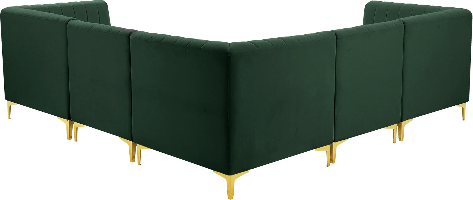Alina Green Velvet Modular Sectional - Bargain Furniture (Detroit, MI)